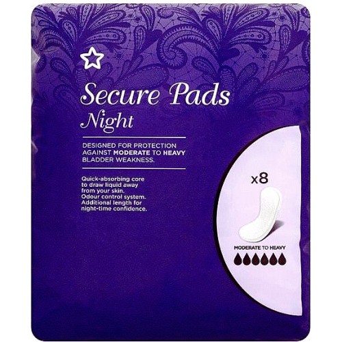 Superdrug Secure Pads Night 8 Pack RRP 3.50 CLEARANCE XL 2.99